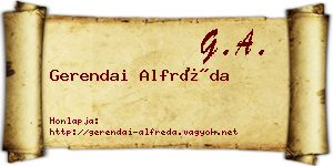 Gerendai Alfréda névjegykártya